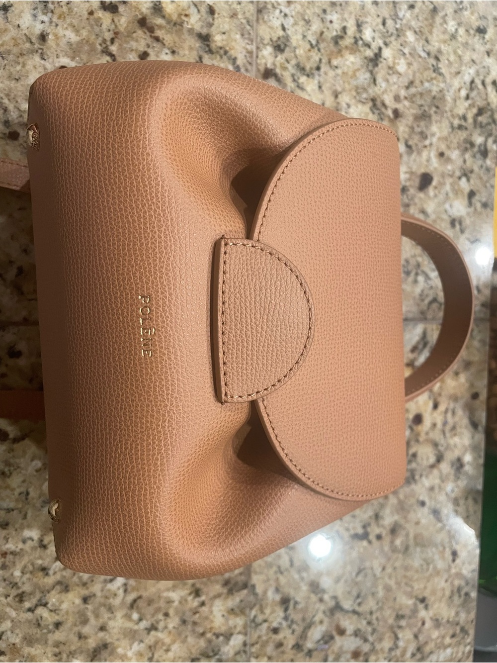Polène Tan Leather Top-Handle Bag - Picture 3 of 6